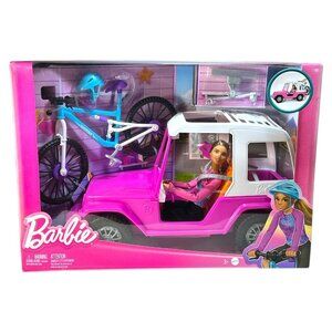 Barbie Made to Move Jeep & Mountain Bike Adventure Playset With Doll